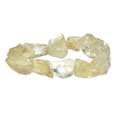 Citrine elastic bracelet made from raw natural stone, approximately 4 cm / 17 cm, stone of abundance, success