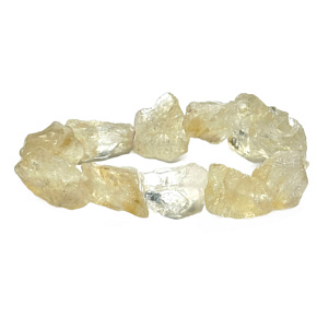 Citrine elastic bracelet made from raw natural stone, approximately 4 cm / 17 cm, stone of abundance, success