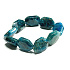 Apatite bracelet elastic natural stone 19 x 15 x 7 mm / 16 - 17 cm, stone of realization