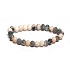Jasper zebra matte bracelet elastic natural stone, ball 6 mm / 16 - 17 cm, stone of positive energy