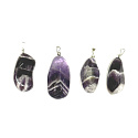 Amethyst zebra Zambia Trommel pendant natural stone M, approx. 2,5 cm, stone of kings and bishops