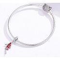 Sterling silver 925 Fish for luck, animal bracelet pendant