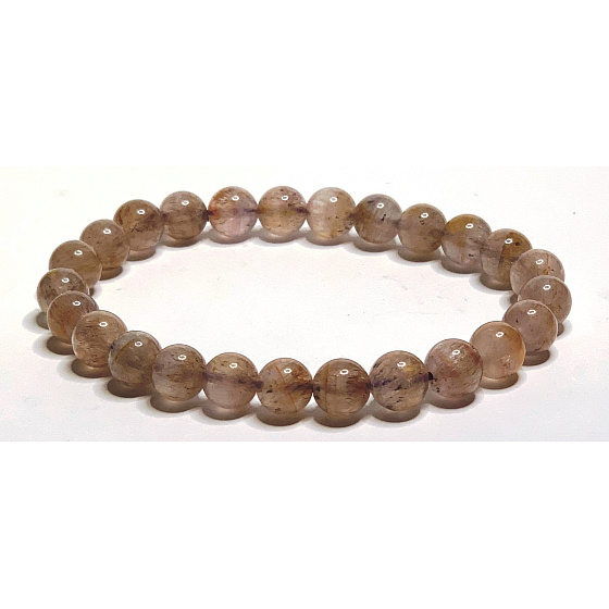 Auralite 23 natur bracelet elastic natural stone, ball 11 - 12 mm / 16 - 17 cm, one of the most powerful stones on the paneta