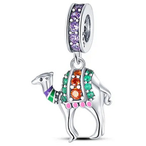 Charm Sterling silver 925 Camel, animal bracelet pendant