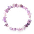 Lepidolite bracelet elastic chopped natural stone 19 cm, amulet of athletes
