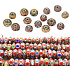 Ancient handmade glass from Nepal bead with iridescent disc 8 mm 1 piece