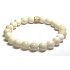 Ivory elastic bracelet made of natural ivory, ball 8 mm / 16 - 17 cm