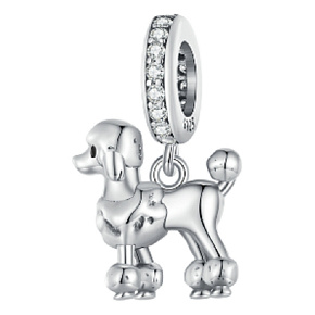 Charm Sterling Silver 925 Dog - Poodle, Animal Bracelet Pendant Charm Sterling Silver 925 Dog - Poodle, Animal Bracelet Pendant