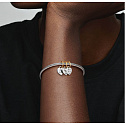 Charm Sterling silver 925 Triple friendship charm with engraved message 3in1, divisible friendship bracelet pendant