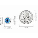 Charm Sterling silver 925 Eye, bead on bracelet symbol