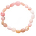 Opál růžový náramek elastický přírodní kámen, troml 8 x 12 mm nepravidelný tvar / 16 - 17 cm, kámen královny, přitažlivosti, ženské intuice a krásy