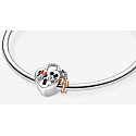 Charm Sterling silver 925 Disney Minnie Mouse & Mickey Mouse Padlock - eternal love, bracelet bead, love