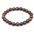 Bronzite bracelet elastic natural stone, ball 8 mm / 16 - 17 cm, highly protective stone