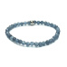 Sapphire facet bracelet elastic natural stone, ball 4 mm / 16 - 17 cm, stone of wisdom, truth and intuition
