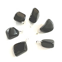 Obsidian Smoke Trommel trailer natural stone M approx. 2,5 cm, rescue stone