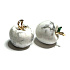 Magnesite / Howlite white apple knowledge pendant, natural stone 2,7 x 15 mm, cleansing stone