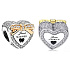 Charm Sterling silver 925 Newlyweds heart bead on love bracelet