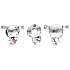 Charm Sterling silver 925 Little girl with pigtails, bead for bracelet, family