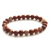 Red Jasper elastic bracelet natural stone, 8 mm beads / 16 - 17 cm, stone of complete care