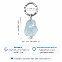 Aquamarine – mini pendant made of natural stone approx. 0.8–1.2 cm, gold finish | Talisman of calm and harmony