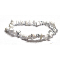 Magnesite / Howlite white bracelet elastic chopped natural stone 19 cm, cleansing stone