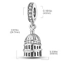 Sterling silver 925 London St. Pavla, travel bracelet pendant