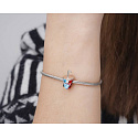 Charm Sterling silver 925 Drinking mug, bead for bracelet, food and drink
