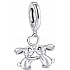 Charm Sterling Silver 925 In Love Bunnies, Animal Bracelet Pendant