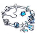 Charm Sterling Silver 925 Planet Earth - the blue planet is home everywhere, so what about on Earth? stopper, clip bead for travel bracelet