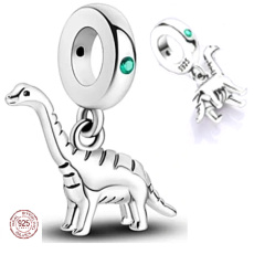 Sterling silver 925 Dinosaur Brachiosaurus, animal bracelet pendant Sterling silver 925 Dinosaur Brachiosaurus, animal bracelet pendant