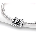 Charm Sterling silver 925, 23 anniversary, bead for bracelet