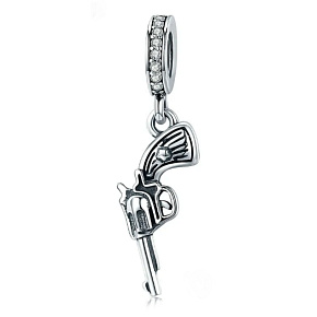 Charm Sterling silver 925 Colt - gun, pendant for bracelet interests