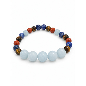 Bracelet with a story – I love you, son, natural minerals, 8 mm bead / wrist 16–18 cm
