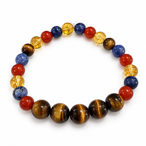 Bracelet with a story – I believe in you, natural minerals, 8 mm bead / wrist 16–18 cm