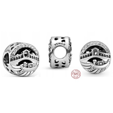 Sterling silver 925 Venice Ponte di Rialto, travel bracelet bead