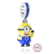 Charm Sterling silver 925 I villain - Mimons Mimoň Stuart - one-eyed mimoň, pendant on the bracelet film Charm Sterling silver 925 I villain - Mimons Mimoň Stuart - one-eyed mimoň, pendant on the bracelet film