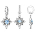 Charm Sterling silver 925 Disney Cinderella, blue star, bracelet pendant
