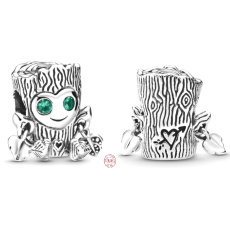 Charm Sterling silver 925 Cute tree creature bead on bracelet film