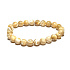 Tridacna Shell Beige Elastic Bracelet Natural Stone, 8 mm Bead / 16 - 17 cm, Stone of Harmony