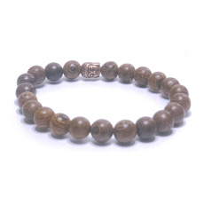 Wooden bracelet natural dark 8mm/ 16 - 17cm,