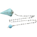 Tyrkenite pendulum 2,5 cm + 18 cm chain with bead, stone of young people, looking for a life goal
