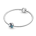 Charm Sterling Silver 925 Planet Earth - the blue planet is home everywhere, so what about on Earth? stopper, clip bead for travel bracelet