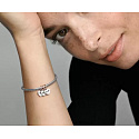 Sterling silver 925 Sharable charm grandmother, mother and daughter - family generation hearts 3in1, pendant bracelet