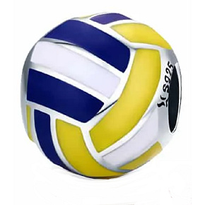 Charm Sterling silver 925 I love volleyball - volleyball, bead on bracelet sport