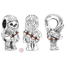 Charm Sterling silver 925 Marvel Star Wars Chewbacca, bracelet bead