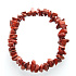Jasper red bracelet elastic chopped natural stone 19 cm, full care stone