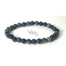 Obsidian blue bracelet elastic natural stone, ball 6 mm / 16-17 cm, rescue stone Obsidian blue bracelet elastic natural stone, ball 6 mm / 16-17 cm, rescue stone