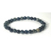Obsidian blue bracelet elastic natural stone, ball 6 mm / 16-17 cm, rescue stone