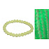 Jade Luminois Light Phosphorescent, yellow glow in the dark, bracelet elastic natural stone, bead 6 mm / 16 - 17 cm