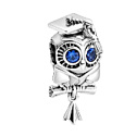 Charm Sterling Silver 925 Graduation - Wise Owl, Graduate Bead on Graduation Bracelet